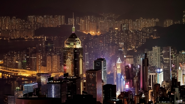 Hong Kong Nights -  Photo Captured From The Peak
