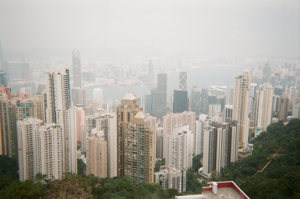 Hong Kongs famous Peak photo spot but with a disposable camera