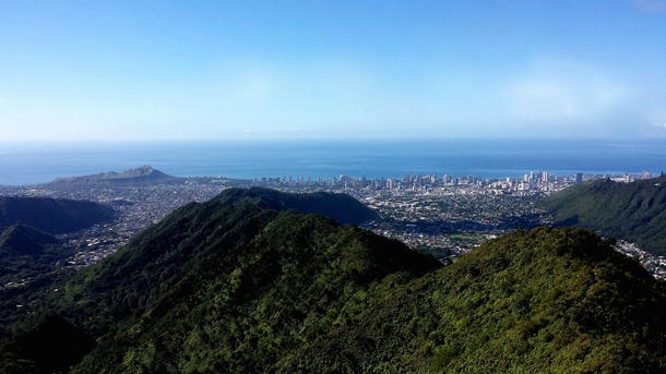 Honolulu Hawaii Took this with my phone on the hiking trail by my house 