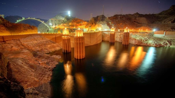 Hoover Dam in the Black Canyon of the Colorado River