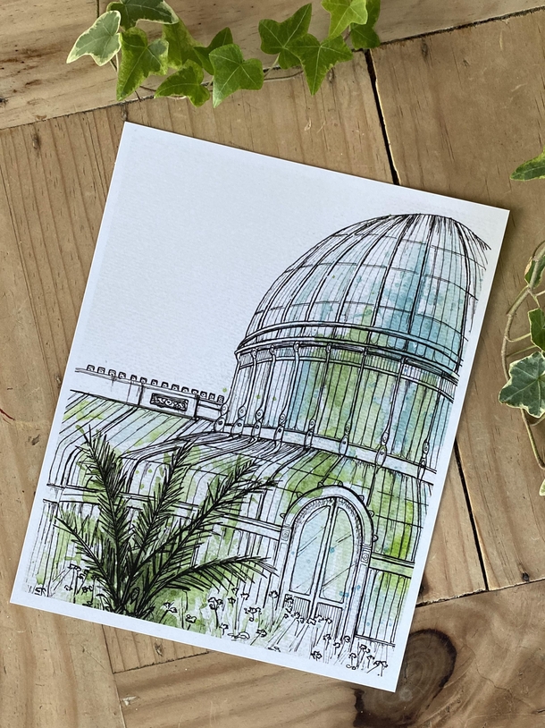 Hope art is allowed Heres a pen amp Ink I did recently of our beautiful Victoria Palm House in Belfasts Botanic Gardens A must see if anyone ever visits