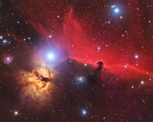 Horsehead- and Flame nebula 