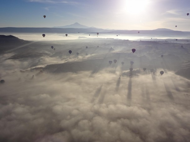 Hot Air Balloons over Cappadocia Turkey 