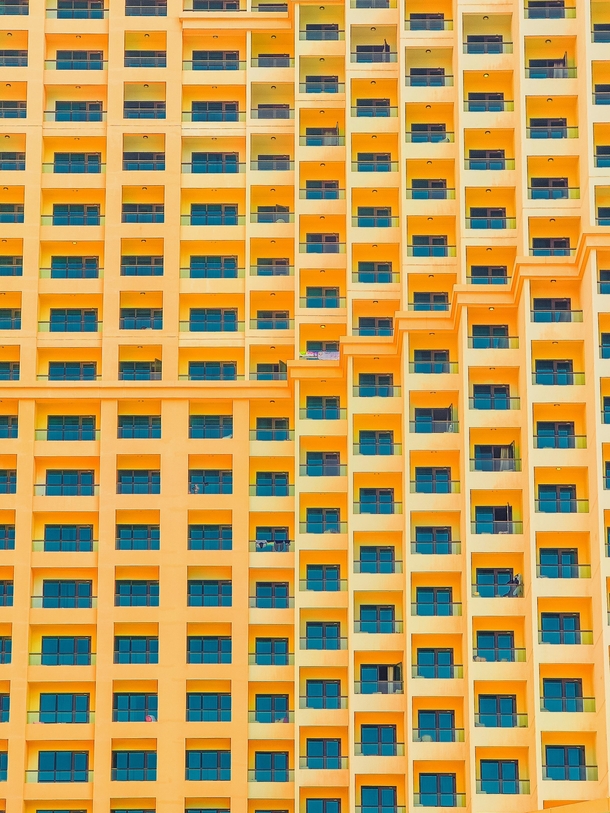 Hotel facade view at Dubai
