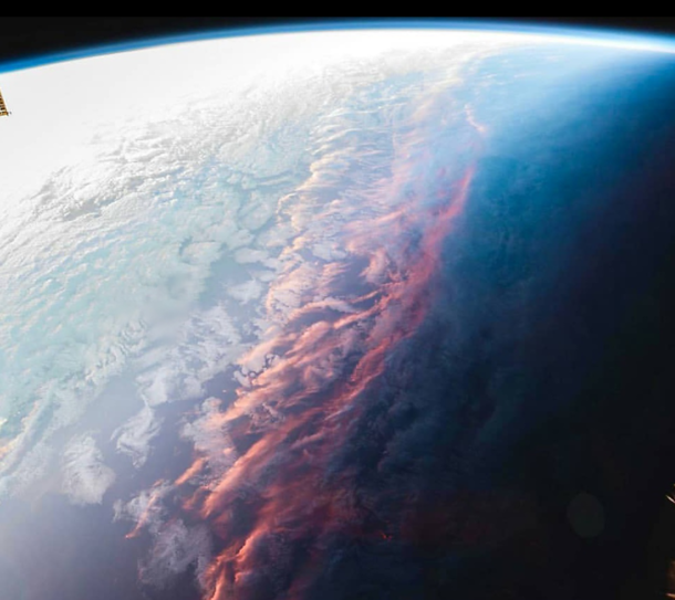 How sunset looks like from the space