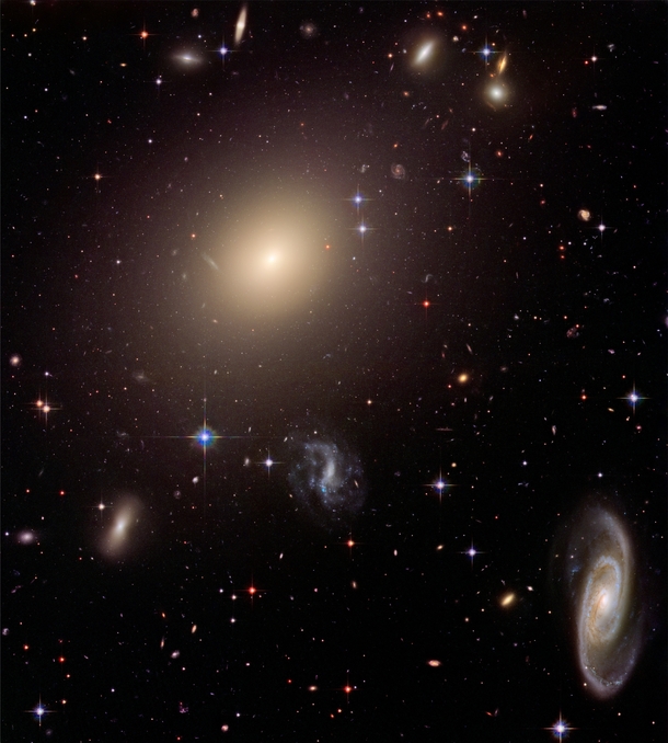 Hubble illuminates cluster of diverse galaxies 