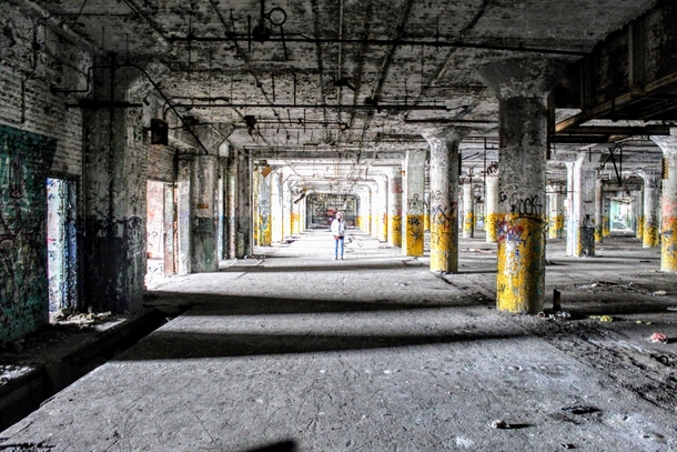 Huge abandoned factory in Detroit