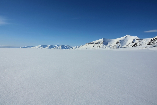 Huge cold wilderness Reindalen Svalbard Norway 