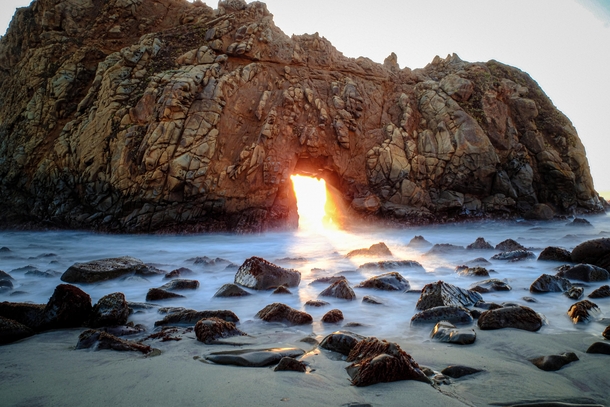 I also took a winter solstice pic of the same hole Inspired by another user Pfeiffer Beach Big Sur California 