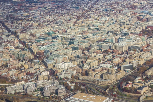 I can see my dorm rooms window in this picture An aerial shot of downtown Washington DC 