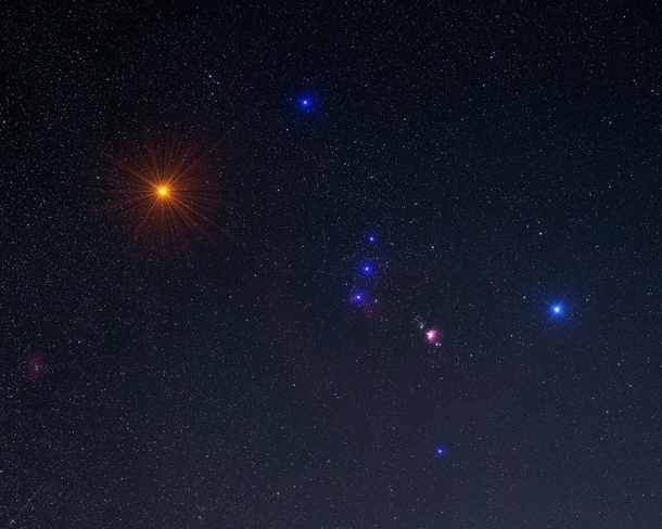 I captured Orion from dark skies Saturday night This is a single two minute exposure