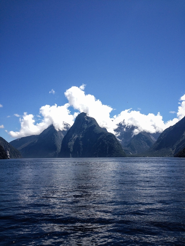 I feel like Frodo going down river Anduin Milford Sound NZ 