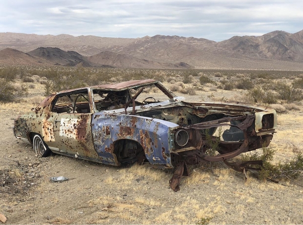 I found this abandoned car in the Mojave desert