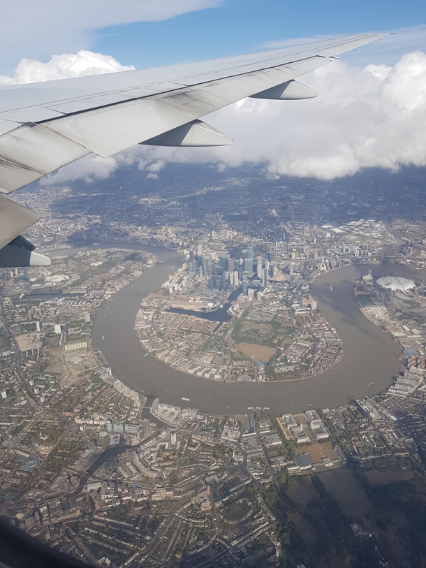 I had a great view of London on my way back from Texas