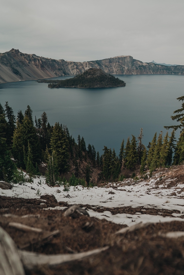 I like to think of myself as someone who pays attention and appreciates some of the wonders our world has to offer I had no idea Crater Lake even existed until a week ago A wonderful place I hope to visit again when the weather is better OC 