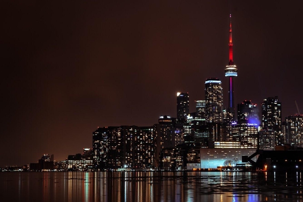 I love this city Toronto shot from polson pier on the first night of spring 