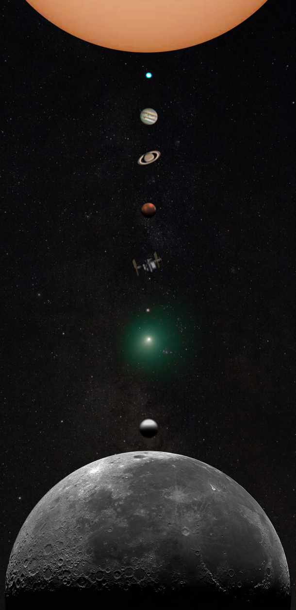 I made a phone wallpaper using every solar system target I photographed in  