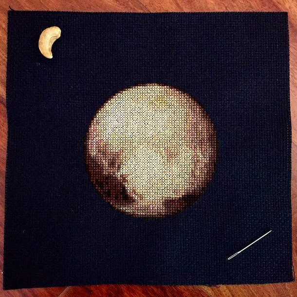 I made a Pluto cross-stitch 