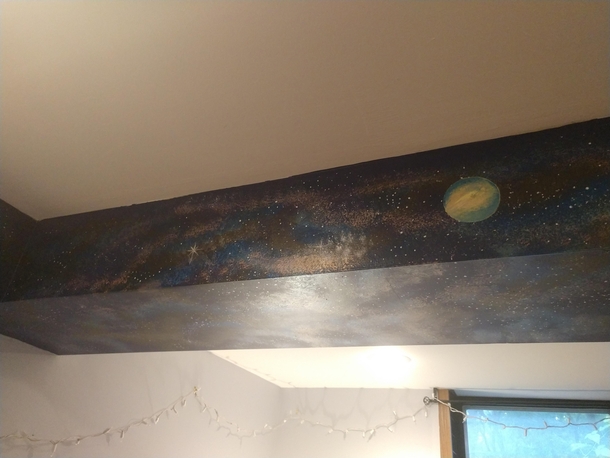 I painted the vent above my bed so I could sleep under the stars