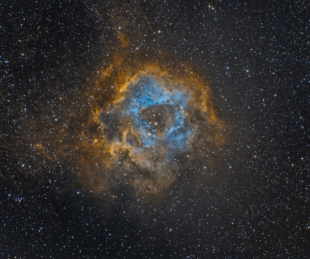 I pointed my camera lens at the Rosette Nebula for  hours and this was the result