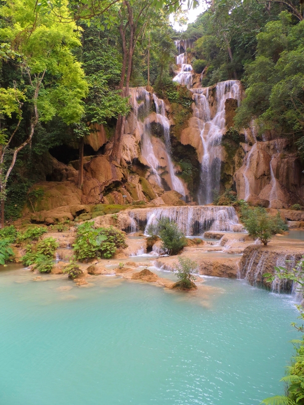 I saw this beautiful waterfall during my time in Luang Prabang Loas 