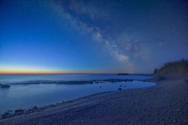 I shot the Milky Way just before dawn on Friday at Tettegouche State Park in Minnesota 