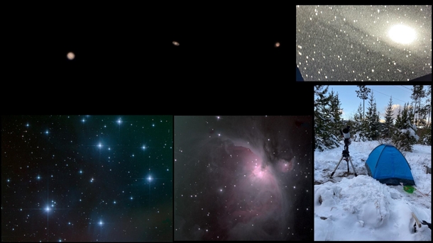 I started astrophotography in July of  and these are the only images I managed to capture plus the observatory that took the images