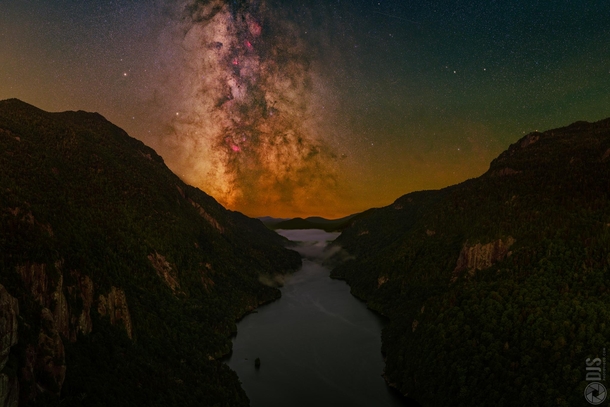 I took a  image  megapixel Milky Way Pano mosaic with my mm lens in the Adirondacks NY 