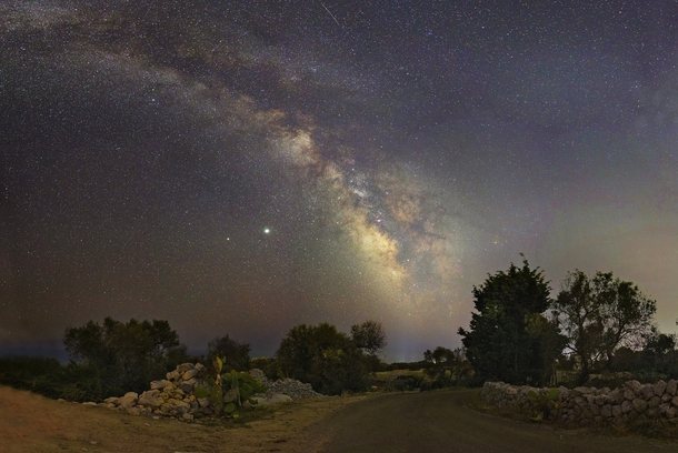 I took a panoramic photo of the Milky Way at  megapixels