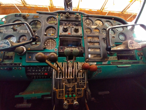 I took a picture of the instrument panel in an abandoned Piper Apache