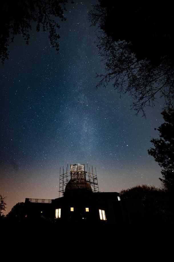 I took a picture of the Milky Way above an Observatory
