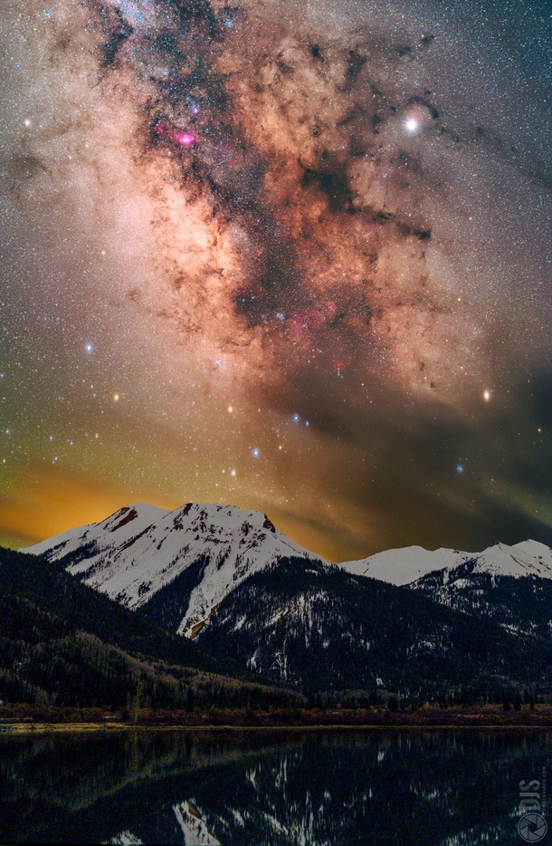 I will never get tired of photographing our Galaxy The Milky over Red Mountain in Colorado 
