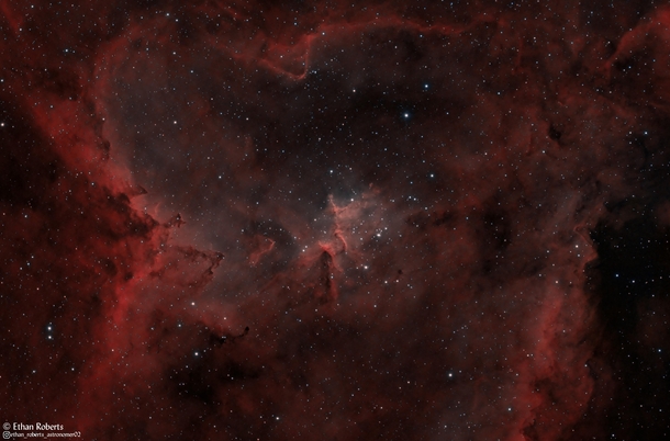 IC  - The Heart Nebula This is a  hour exposure I took of the  light year wide star forming region located in Cassiopeia