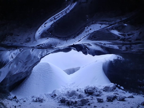 Ice cave in Iceland Dec   OC 