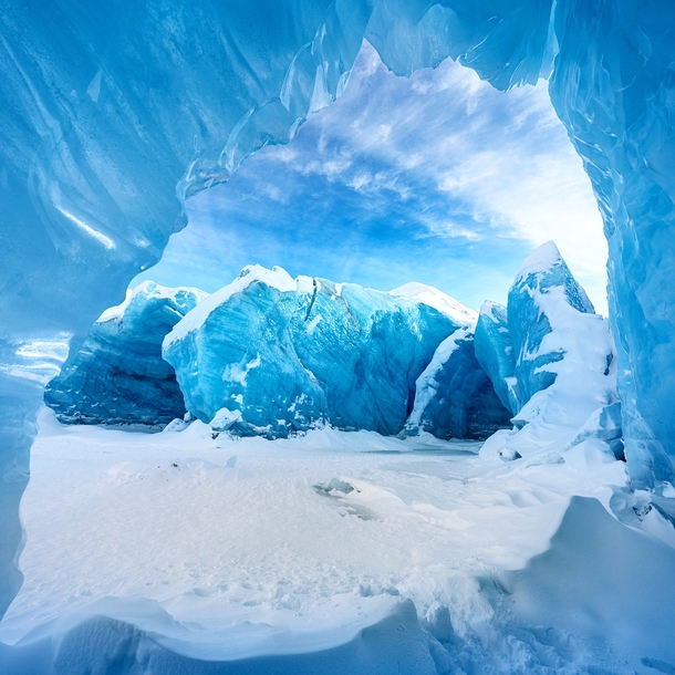 Ice cave in Spencer Glacier Alaska  IG GiorgioSuighi