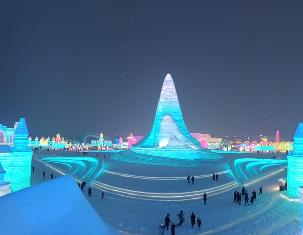 Ice Festival in Harbin China  The size of these things is unreal