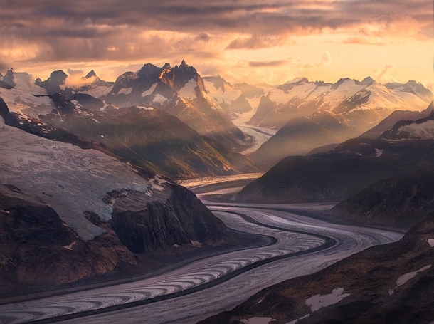 Ice River Mountains in Alaska 