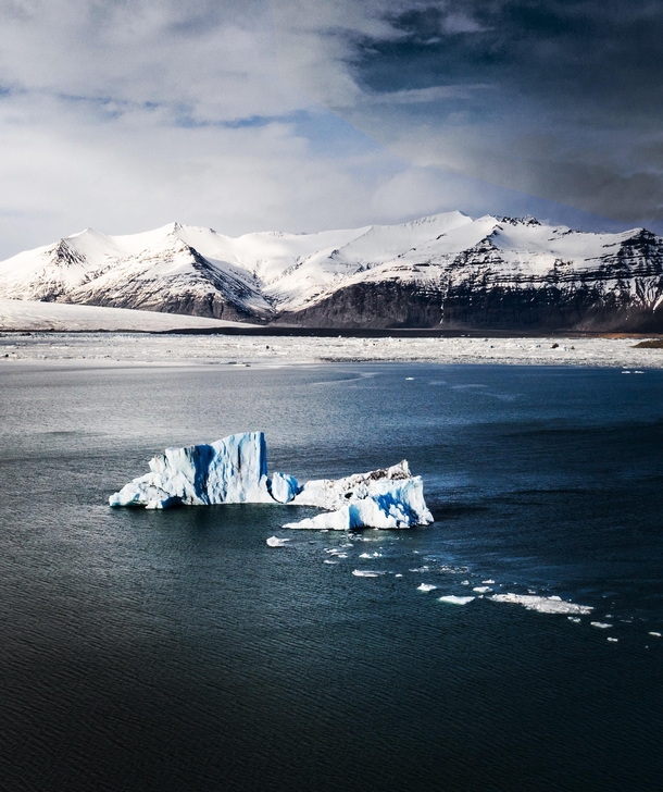 Iceberg in glacier lagoon - Southern Iceland  