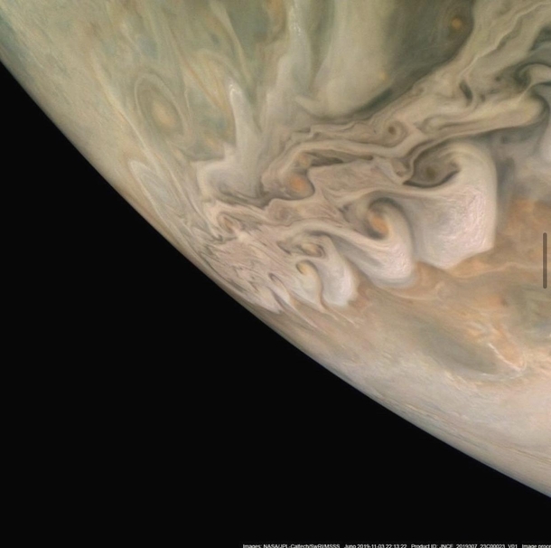 Image of Jupiter taken from the Juno spacecraft on 