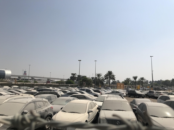 Impound car lot near Dubai Airport Most of these cars have been sitting since I moved here in 