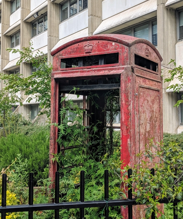 In light of Theresa Mays resignation heres an old English telephone booth