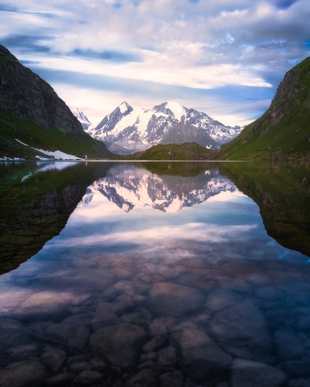 Incredible reflection lake in the Swiss Alps  felixsunphoto