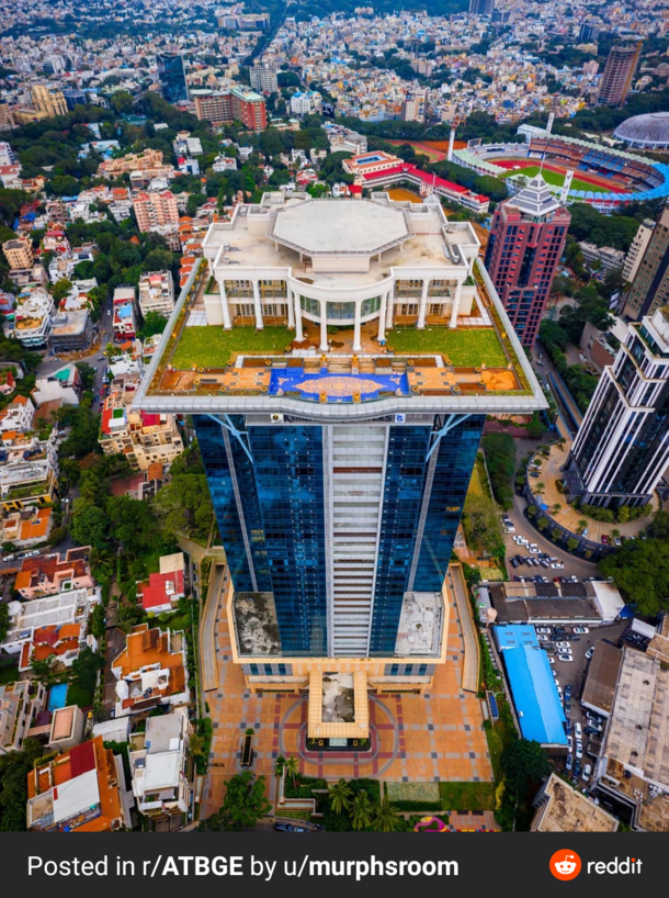 Indian Billionaires abandoned mansion on top of a skyscraper in Bangalore India