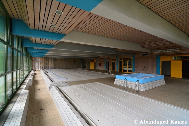Indoor pool of an abandoned school for physically disabled children 