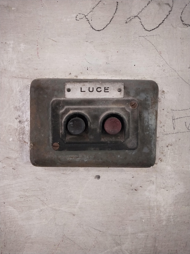 Industrial switch from the s from an abandoned paper factory in Italy