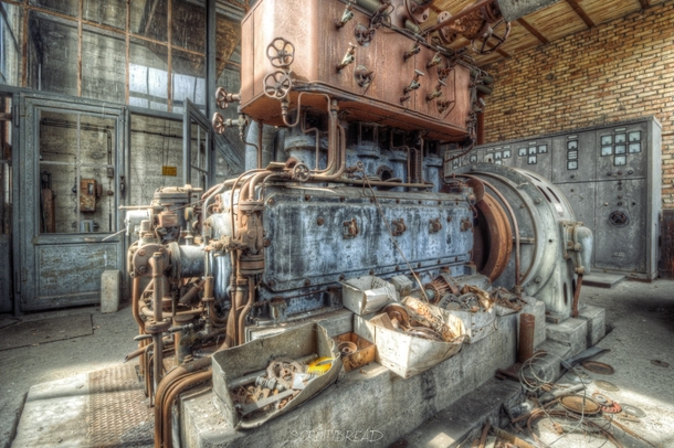Inside a small abandoned power plant in Germany 