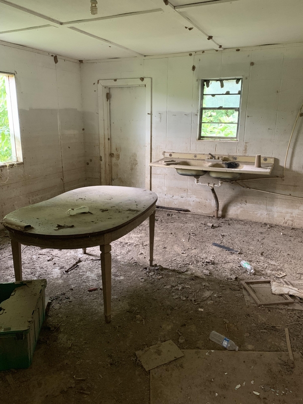 Inside an abandoned house in the middle of a field in Arkansas