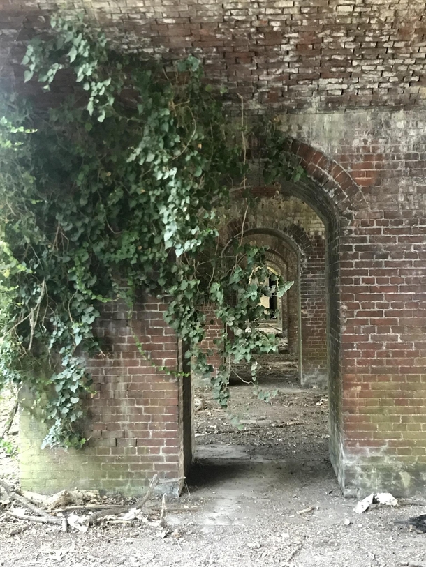 Inside an abandoned island fort
