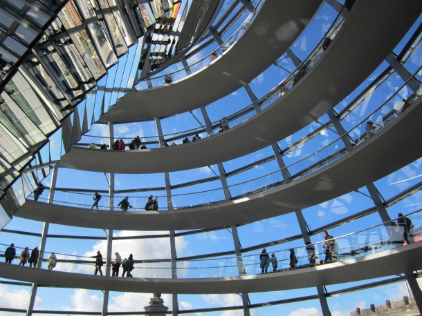 Inside Norman Fosters Reichstag Dome Berlin Germany 