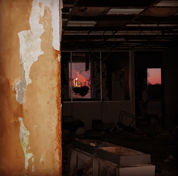 Inside the abandoned Varnadore office building in Charlotte North Carolina